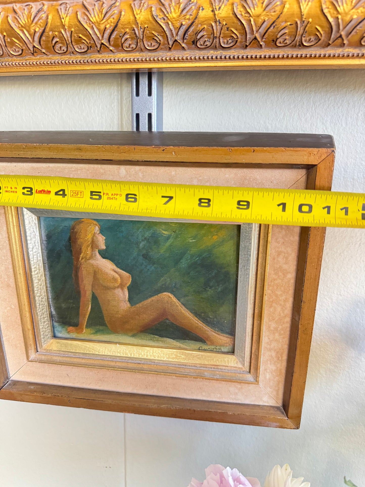 Original Female Nude Oil Painting on Artist’s Board | Signed Vintage Framed Artwork