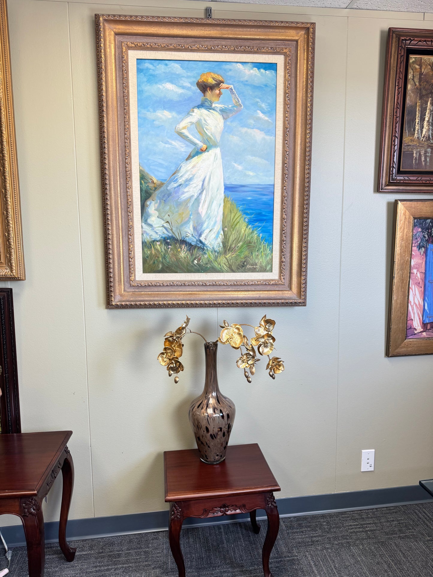 Frank Weston Benson “Sunlight” – Painting on Canvas Reproduction | Framed Impressionist Wall Art