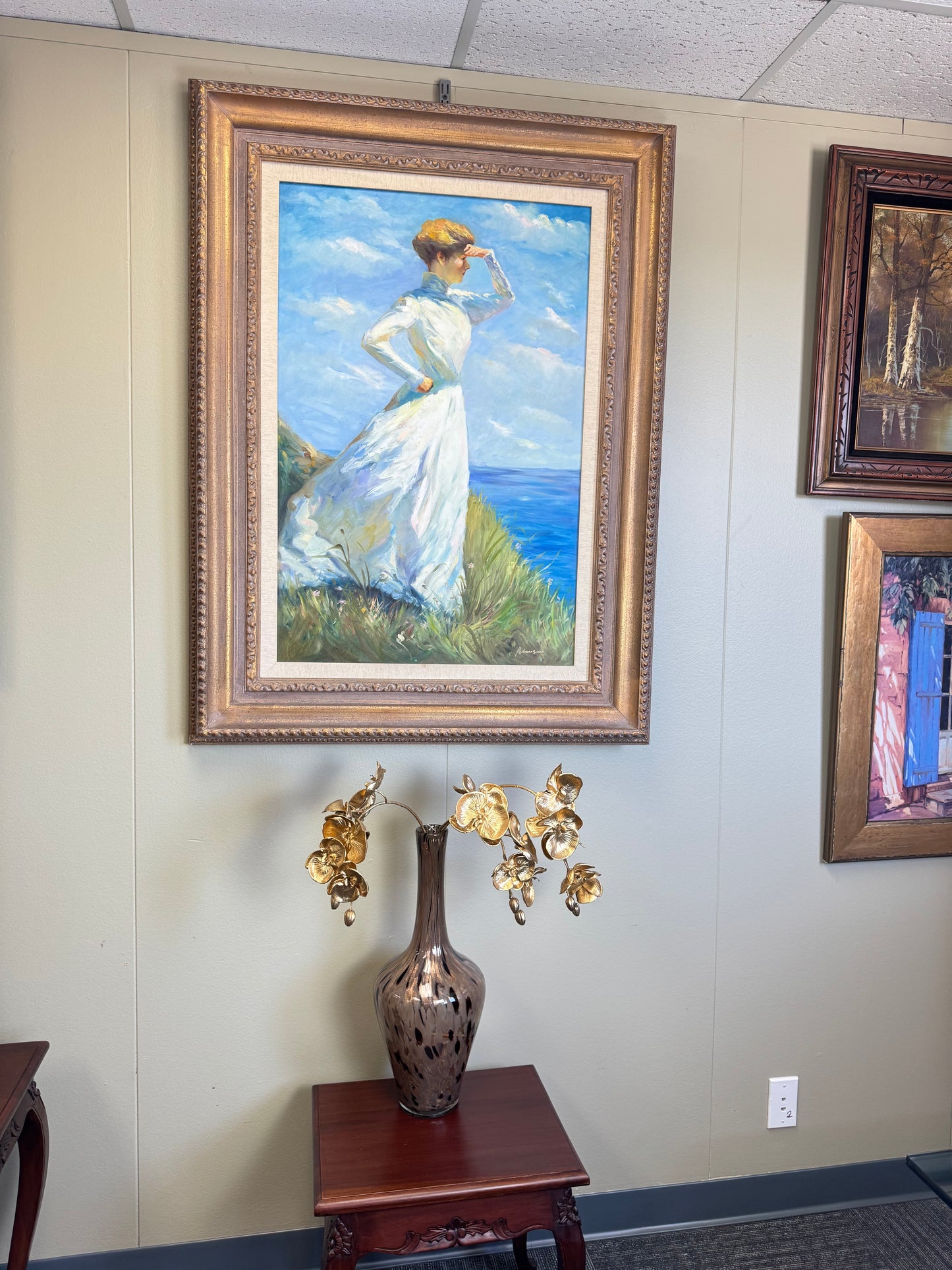 Frank Weston Benson “Sunlight” – Painting on Canvas Reproduction | Framed Impressionist Wall Art