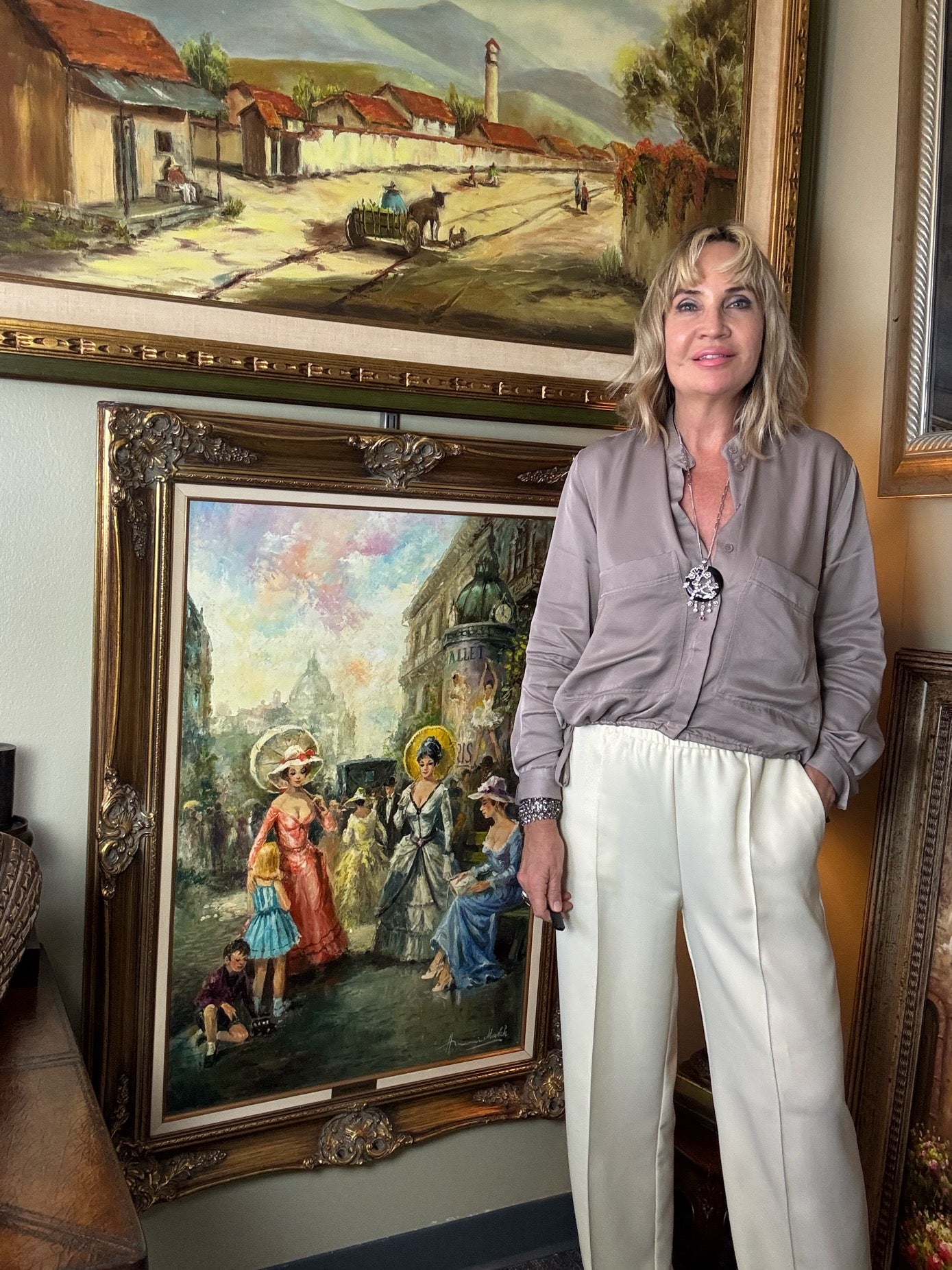 Americo Makk Original Oil Painting – “Parisian Umbrellas”