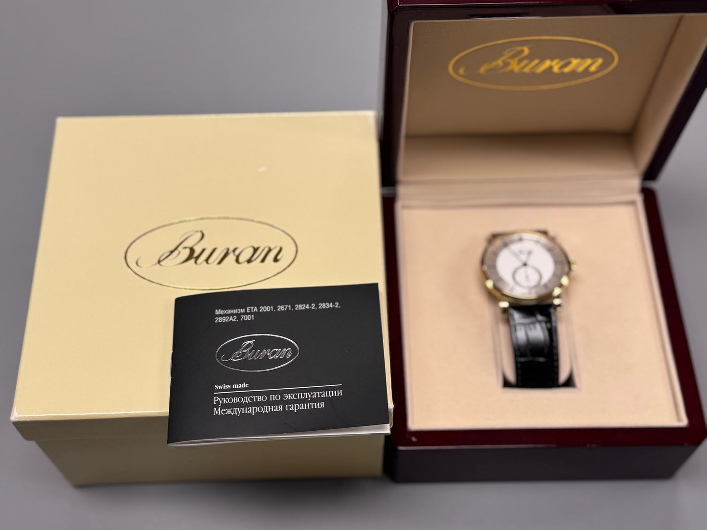 Buran Ultra Thin Swiss Made Mechanical Watch – New Old Stock