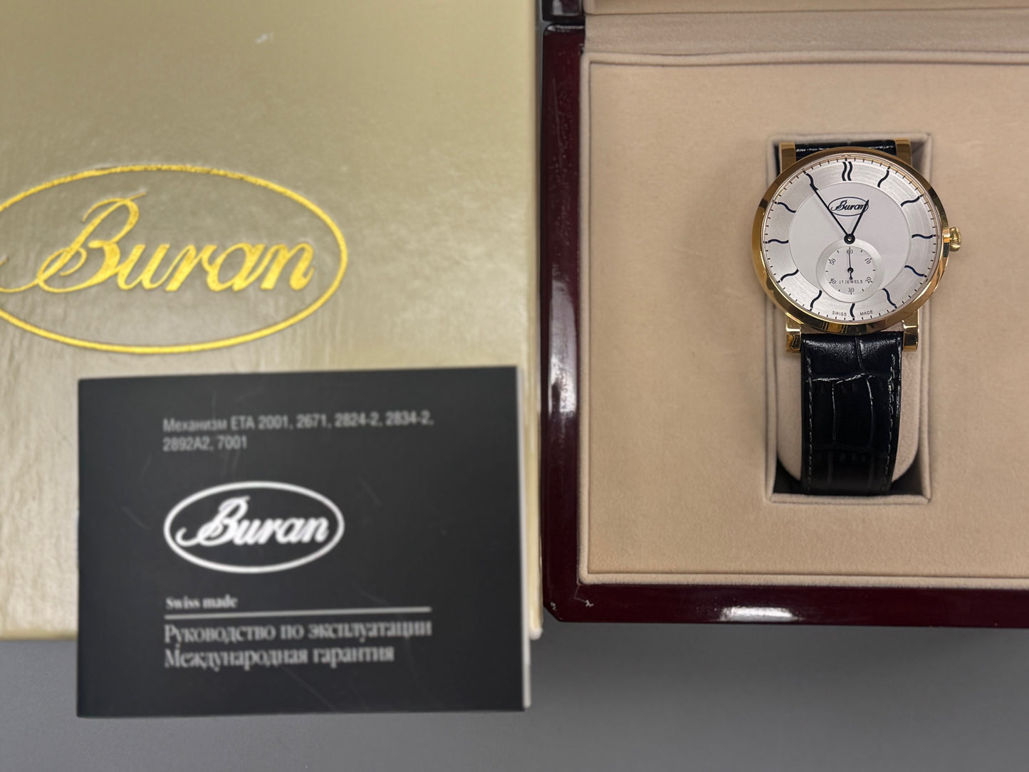 Buran Ultra Thin Swiss Made Mechanical Watch – New Old Stock