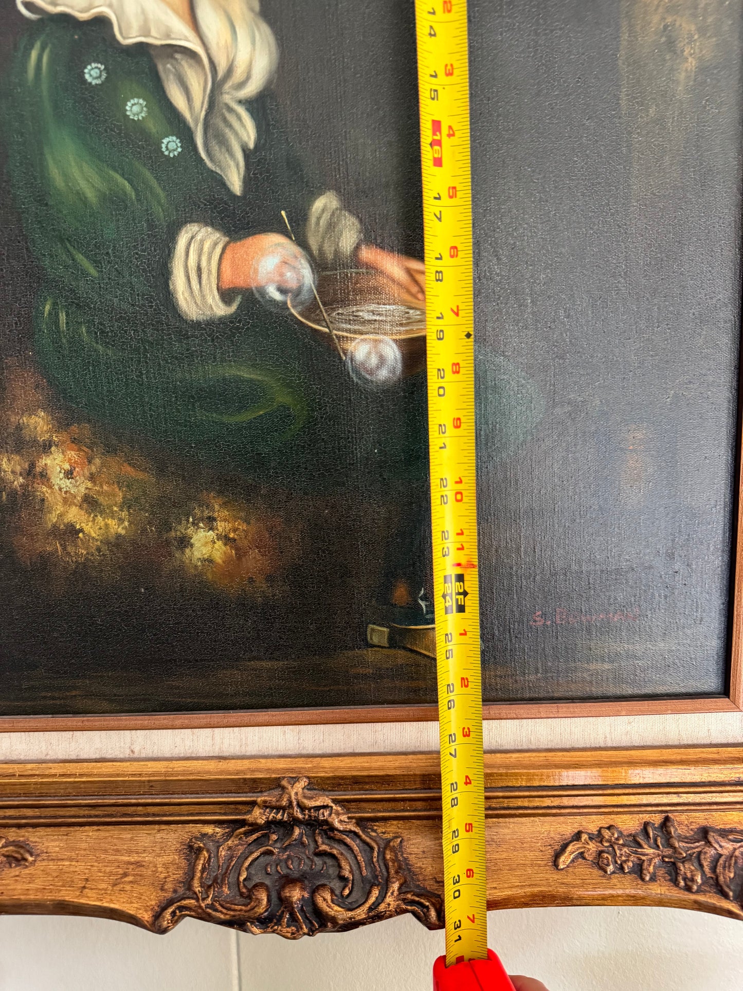 Oil  Painting  on Canvas  Portrait of Child     Signed “S. Baumann”,