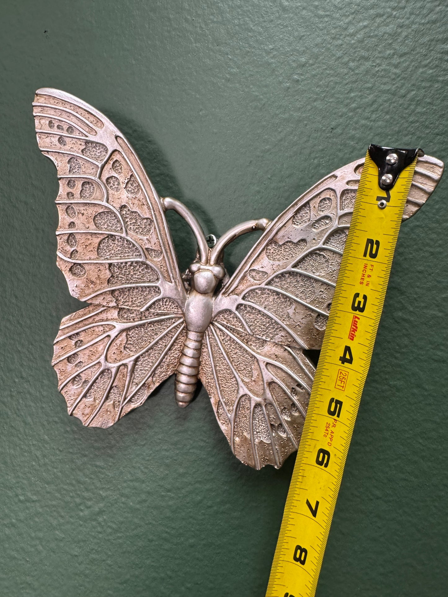 Set of 2 Resin Insect Wall Decor – Mirrored Beetle & Butterfly