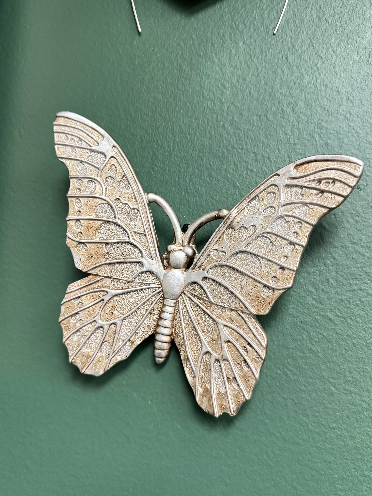 Set of 2 Resin Insect Wall Decor – Mirrored Beetle & Butterfly