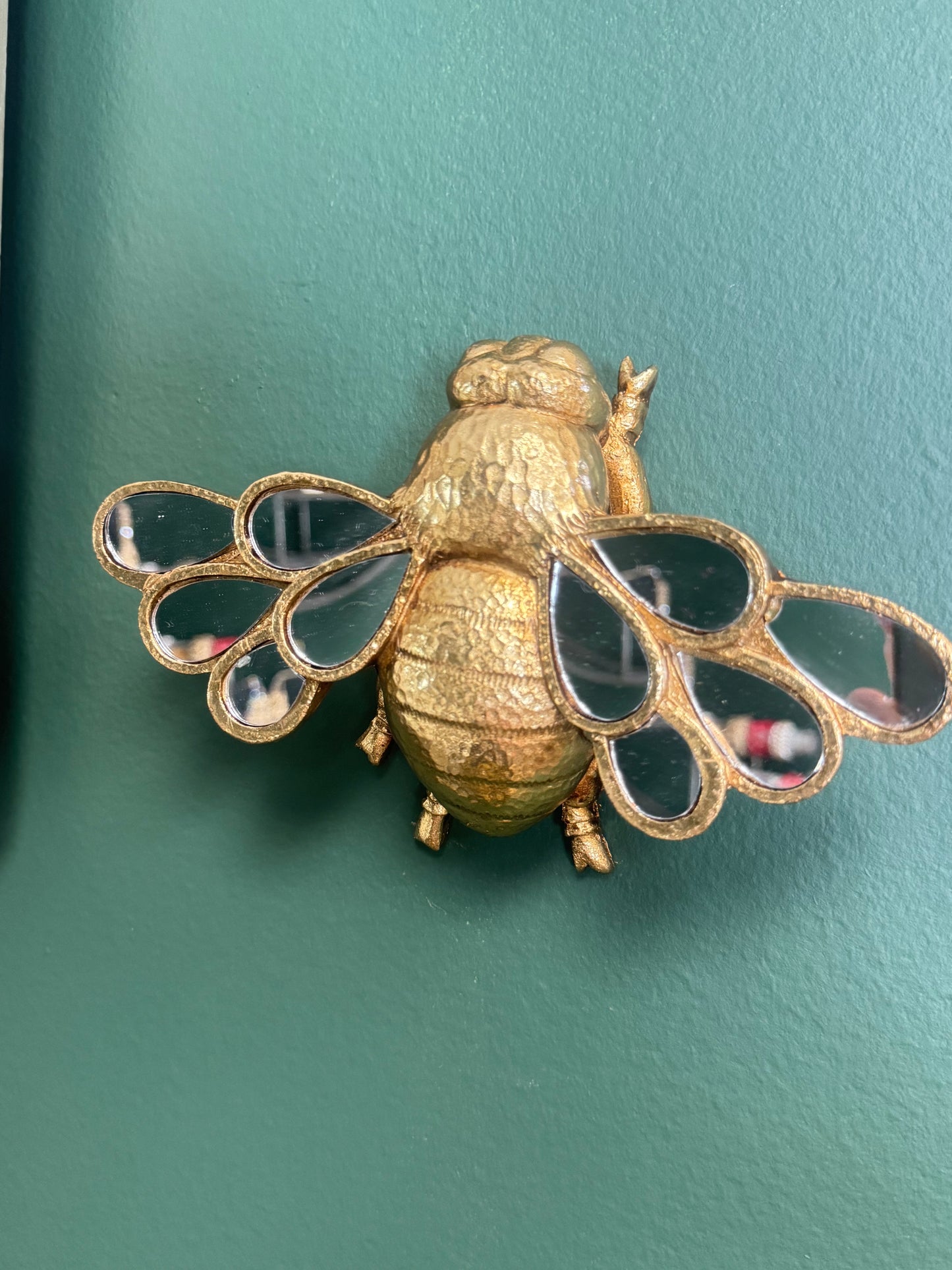 🐝 Set of 2 Gold Mirrored Bee Wall Decor – Honeybee & Bumblebee