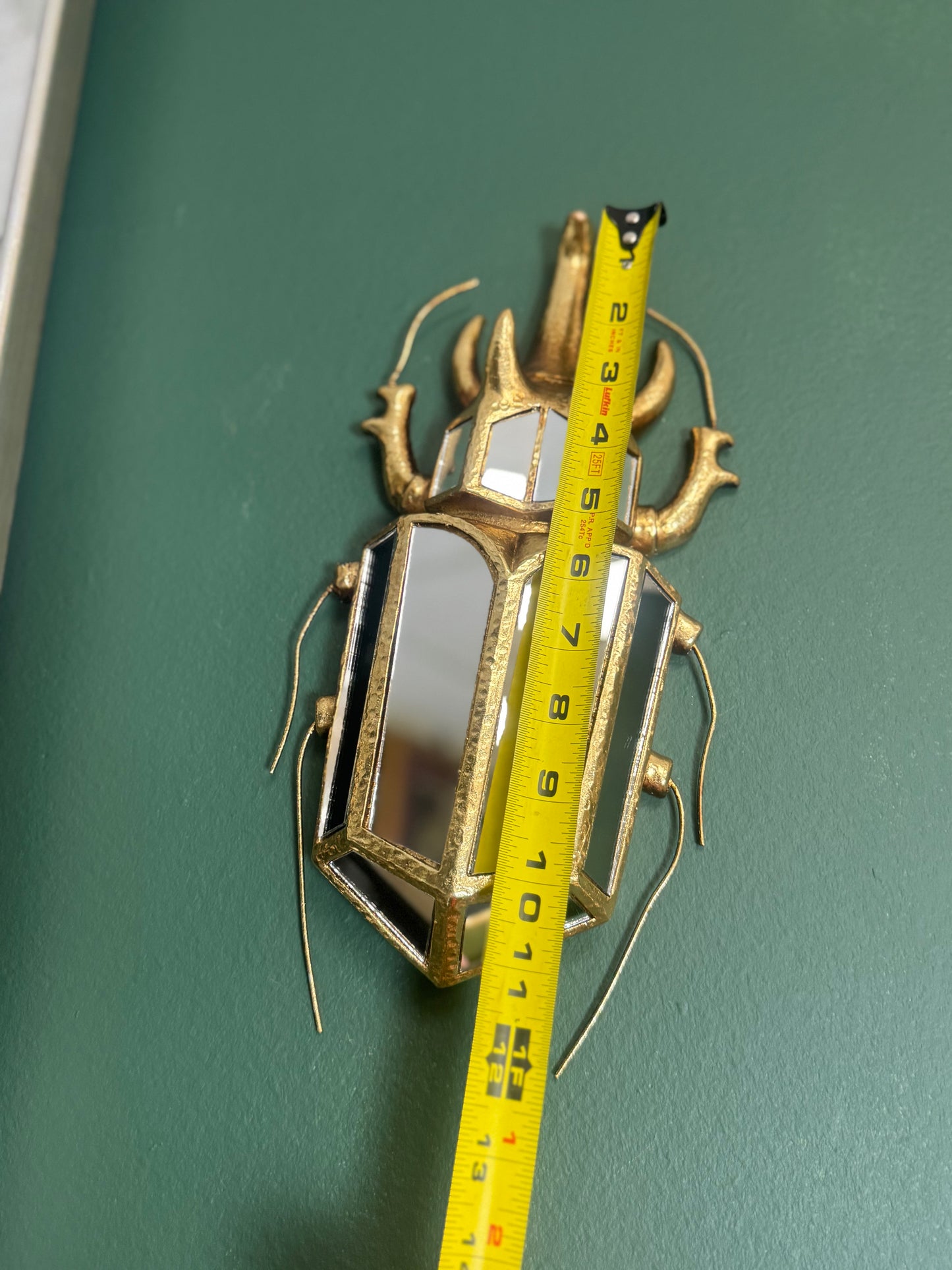 🪲 Set of 2 Mirrored Beetle Wall Sculptures – Rhinoceros Beetle & Stag Beetle
