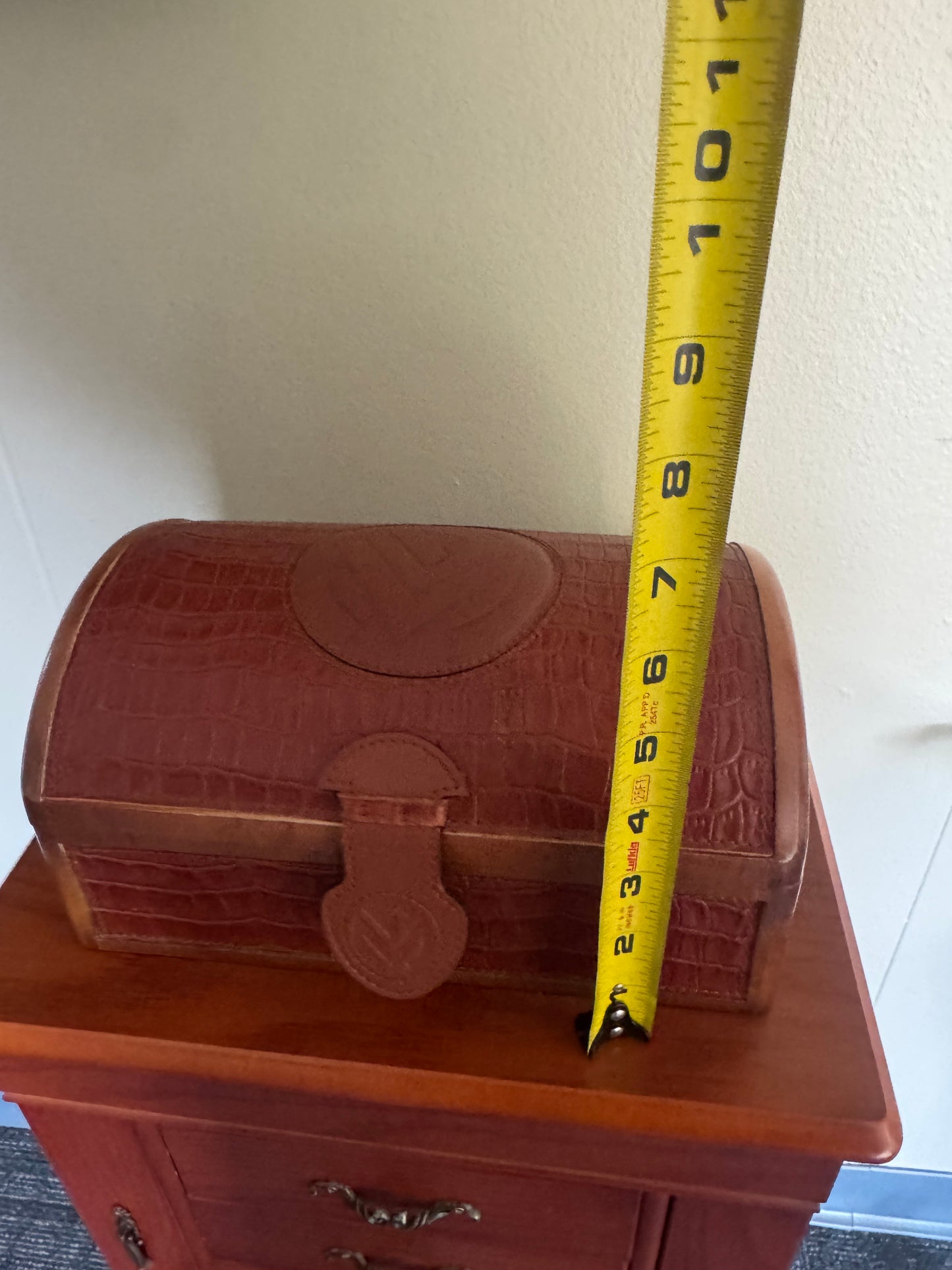 Vintage Franck Muller Genève Watch Presentation Box – Croc Embossed Leather & Wood Storage Case