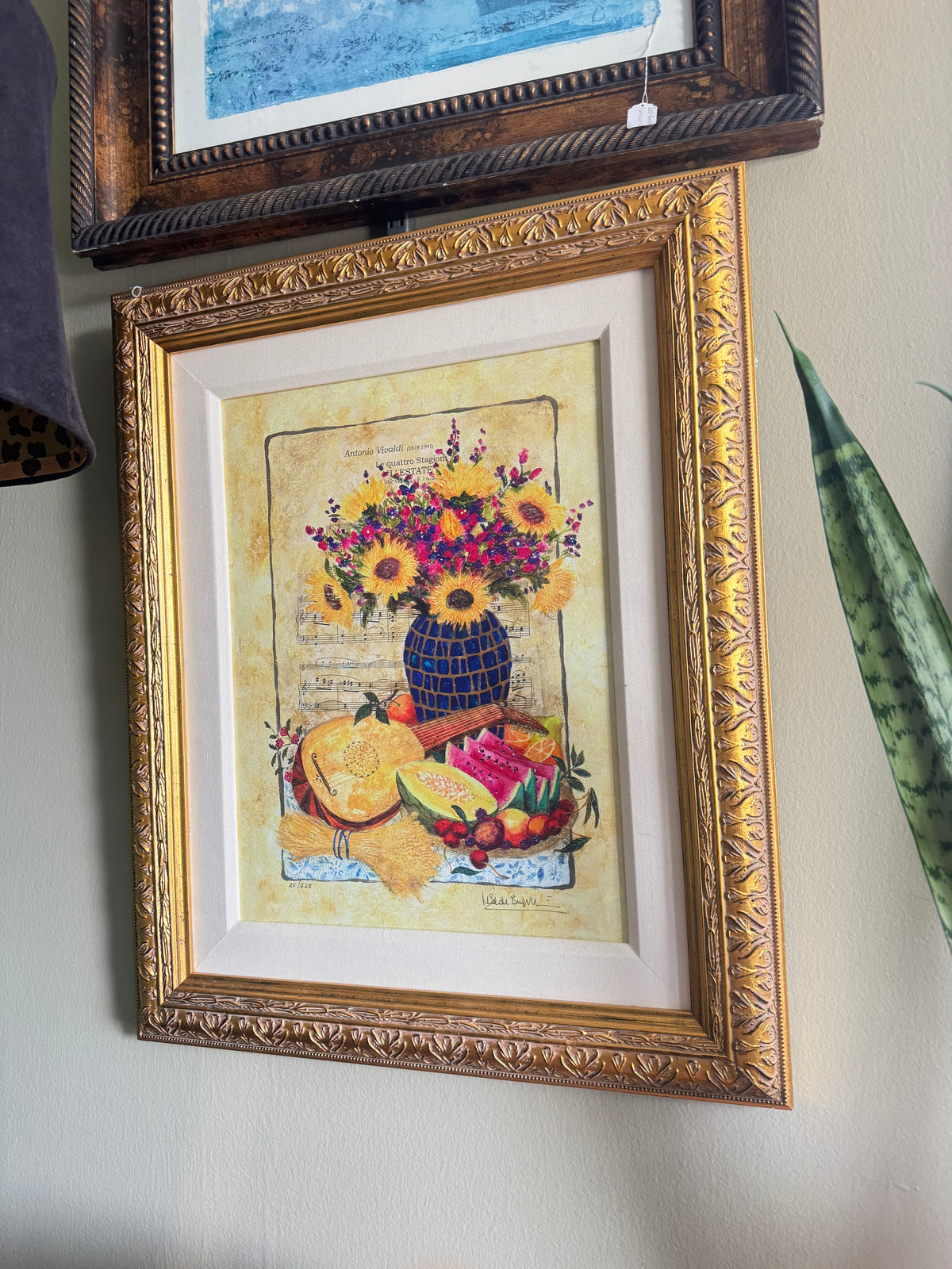 🌻 Marisol Bustamante “Summer” Limited Edition Canvas Art in Ornate Gold Frame