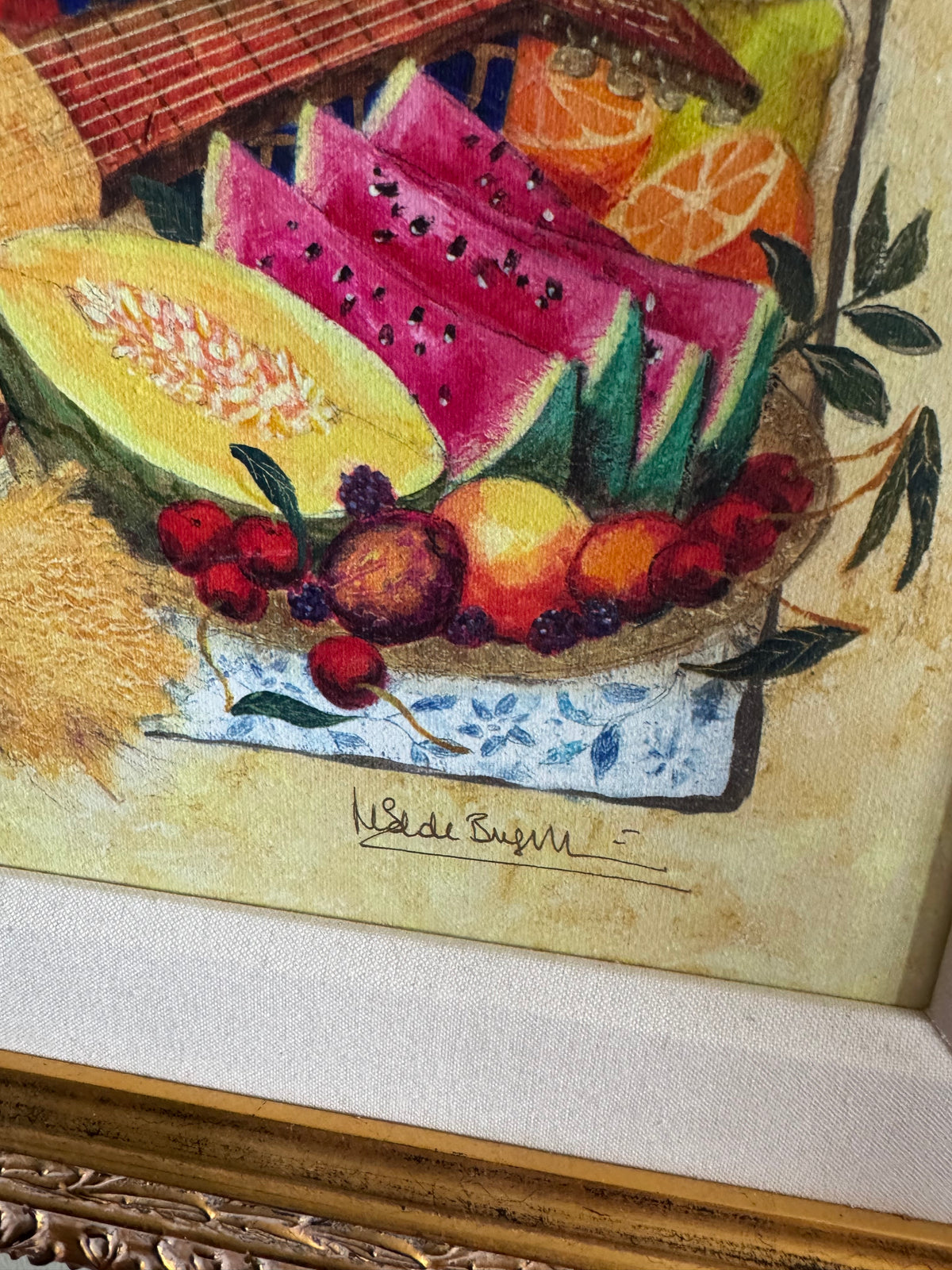 🌻 Marisol Bustamante “Summer” Limited Edition Canvas Art in Ornate Gold Frame