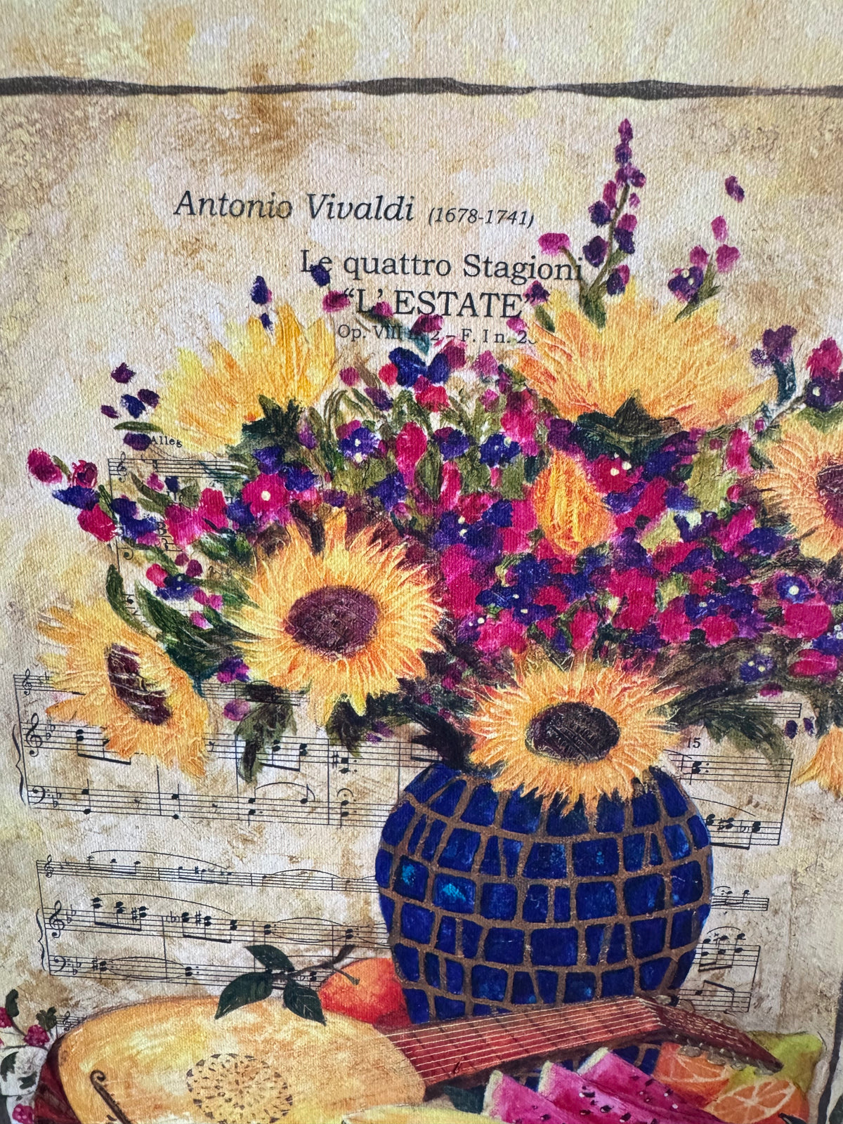 🌻 Marisol Bustamante “Summer” Limited Edition Canvas Art in Ornate Gold Frame