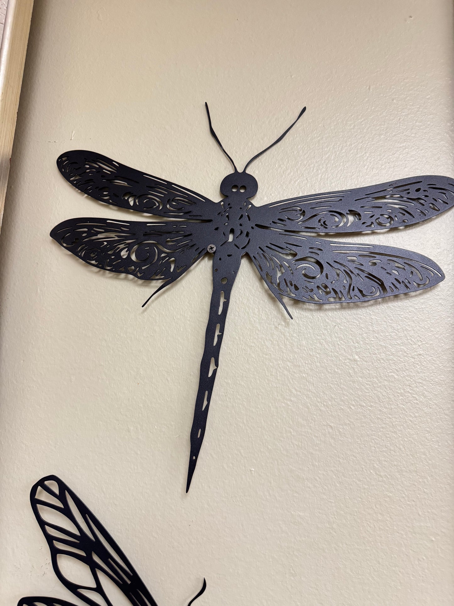 Set of 2 Metal Dragonfly Wall Art Decor Black ,Home Decor Tall 15''16''