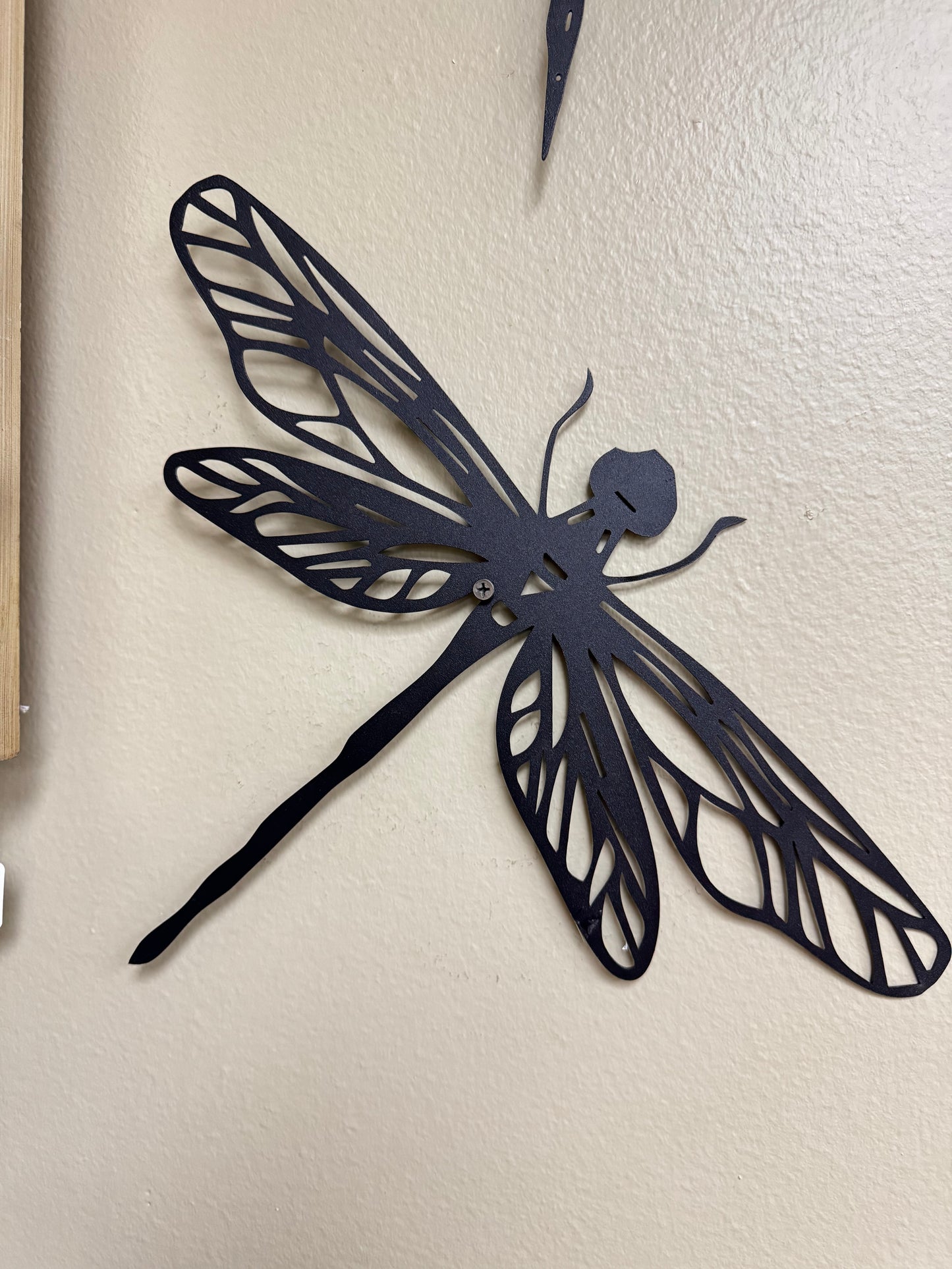 Set of 2 Metal Dragonfly Wall Art Decor Black ,Home Decor Tall 15''16''