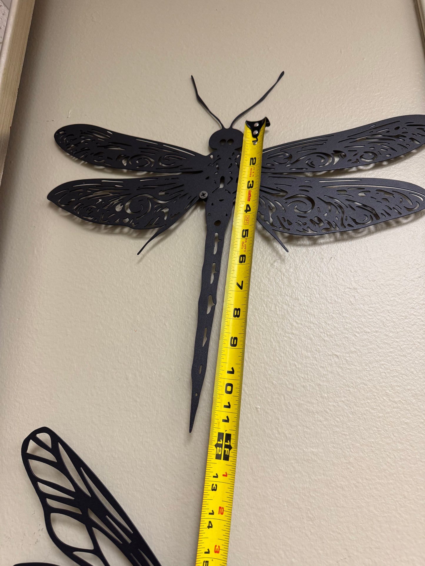 Set of 2 Metal Dragonfly Wall Art Decor Black ,Home Decor Tall 15''16''