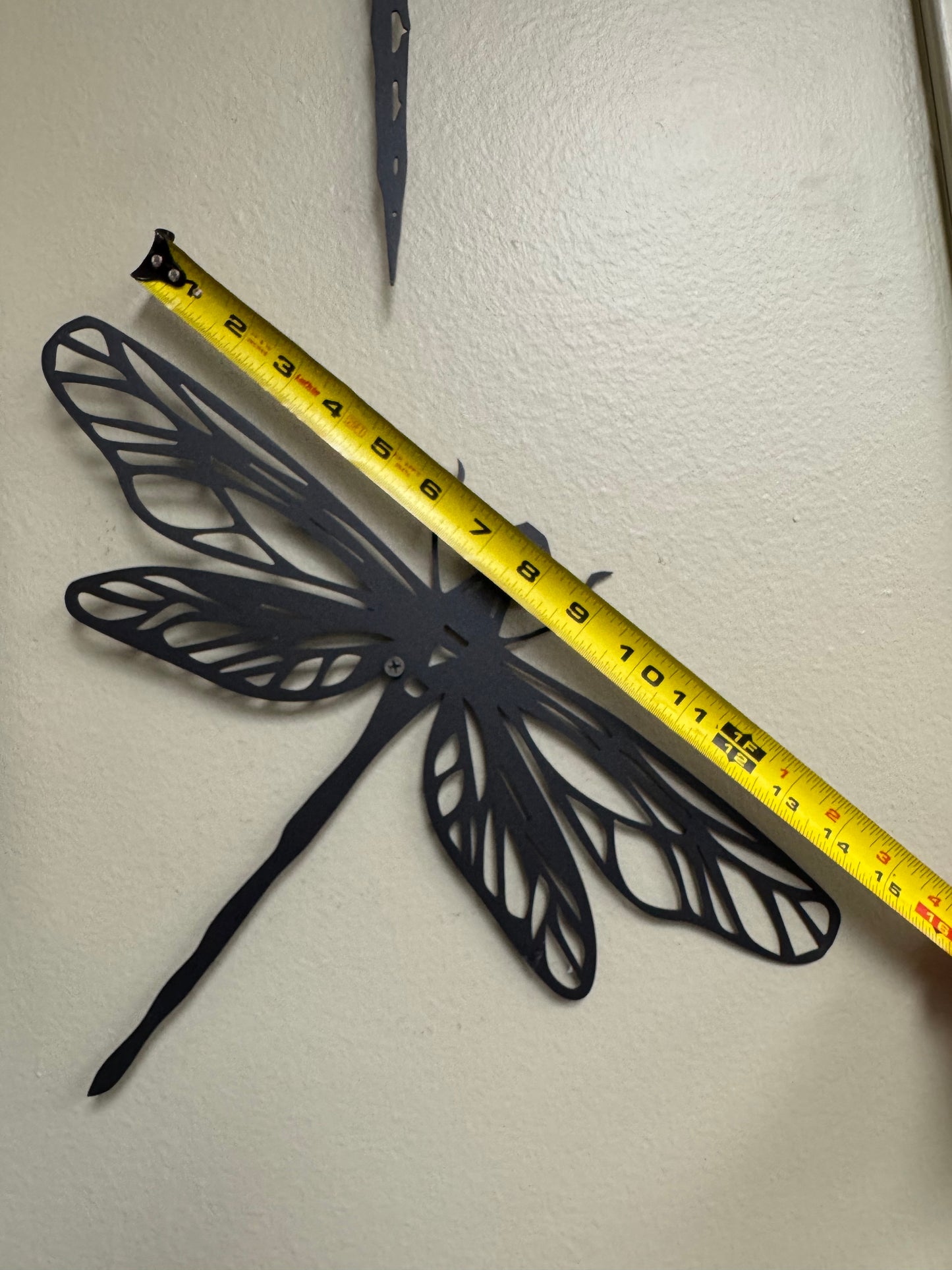 Set of 2 Metal Dragonfly Wall Art Decor Black ,Home Decor Tall 15''16''