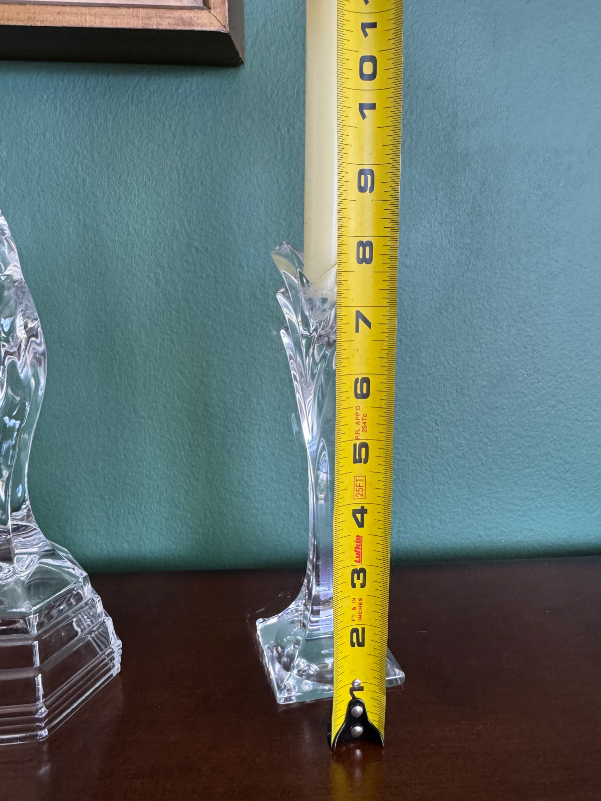 💎 Vintage Crystal Dancing Couple Figurine & Candlestick Holders – Set of 3
