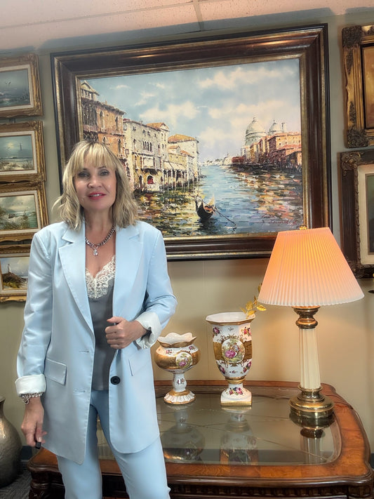 Large Framed Oil Painting Venice Canal Gondola Scene Signed 58x46 Local Pickup Only