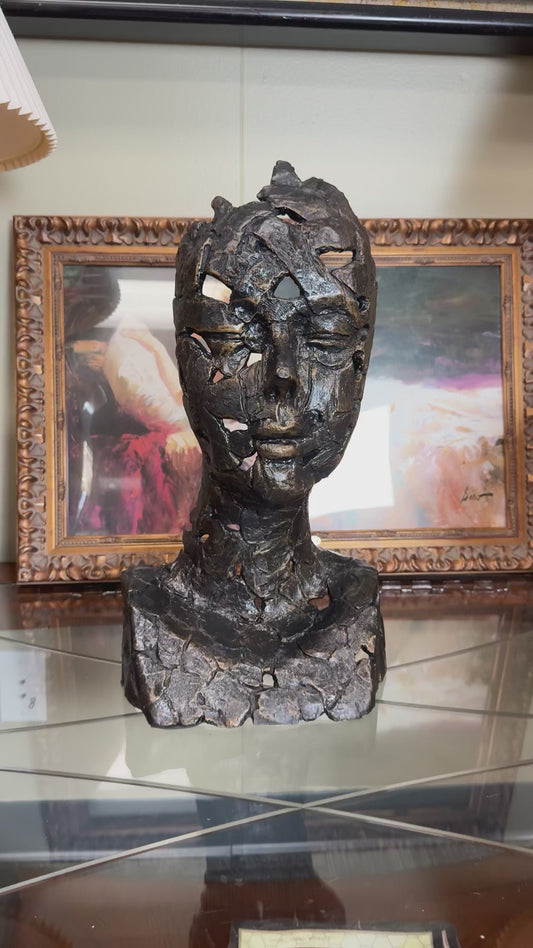 Forgotten Beauty 19” High Bronze Iron Metal Sculpture