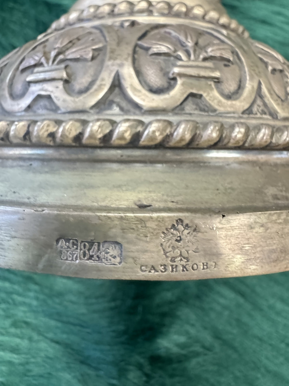 Antique Imperial Russian Silver Figural Candelabra Pair – Sazikov, Moscow 1867 – 84 Silver Warrior Candle Holders – Local Pickup Only